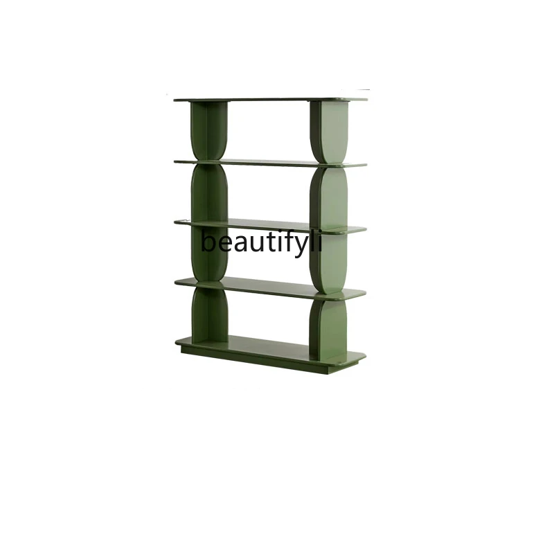 

Solid Wood Floor Nordic Simple Bookshelf Integrated Creative Bookcase Study Living Room Partition Display Antique Shelf