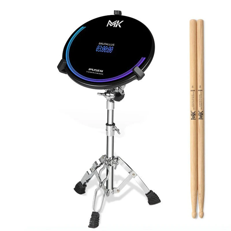 Silicone Silent Drum Pad 12 Inch Professional Drum Set with Drumstick Portable Practice Adults Children Percussion Tool Board