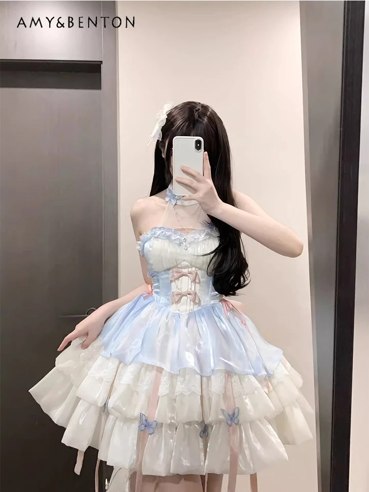 ライラックゴージャスプリンセスミディアムロリータドレス