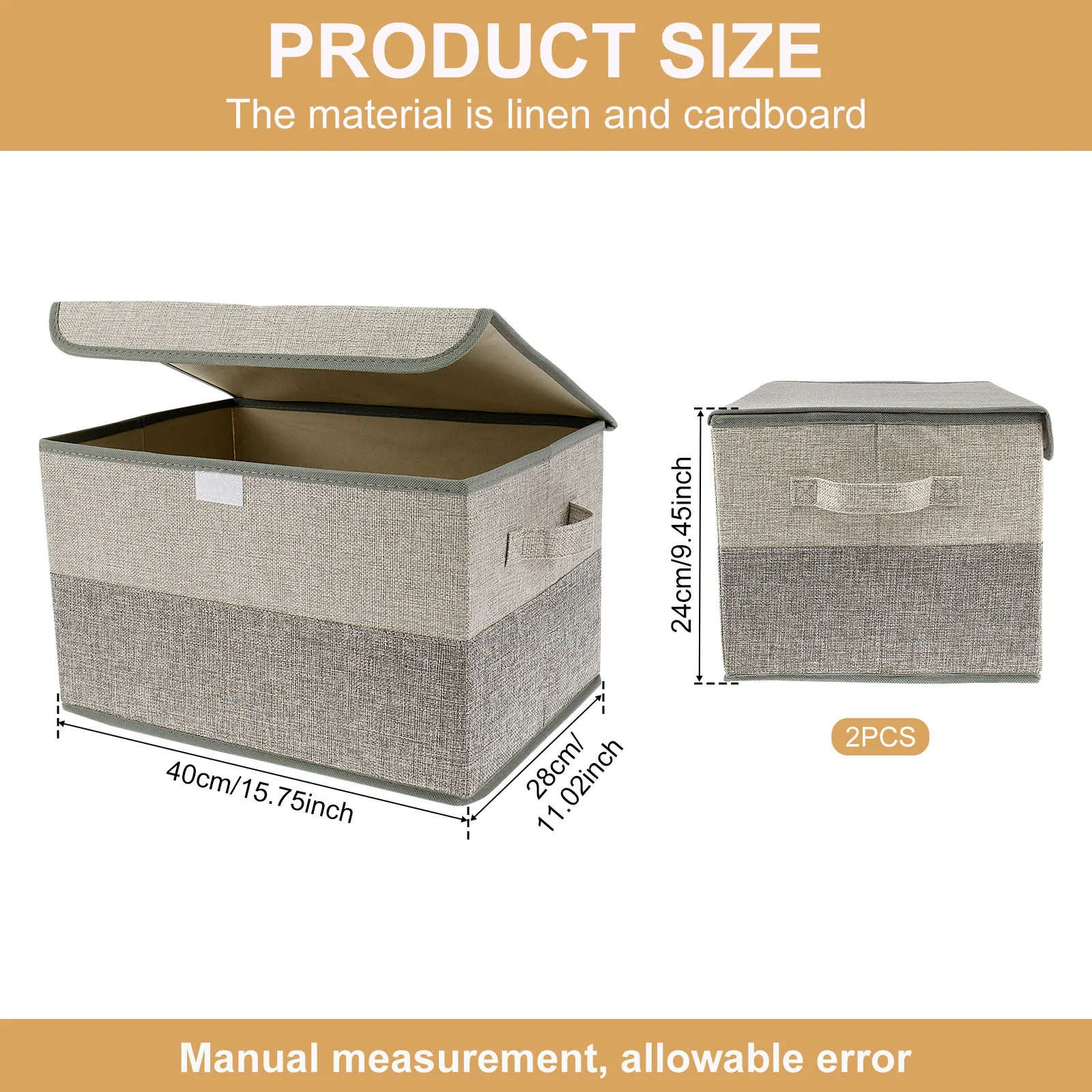 Foldable Fabric Storage Box Laundry Baskets Linen Home Cabinet Cosmetic Jewelry Toy Desktop  Organizers Closet Fabric 6