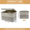 Foldable Fabric Storage Box Laundry Baskets Linen Home Cabinet Cosmetic Jewelry Toy Desktop  Organizers Closet Fabric 6
