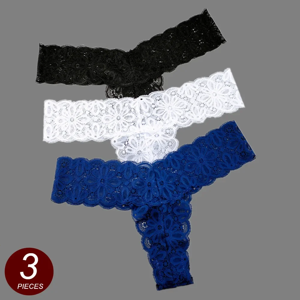 Women's 8-Pack Floral Lace Thong Panties | Sheer Mesh Low Rise Underwear - Assorted Colors