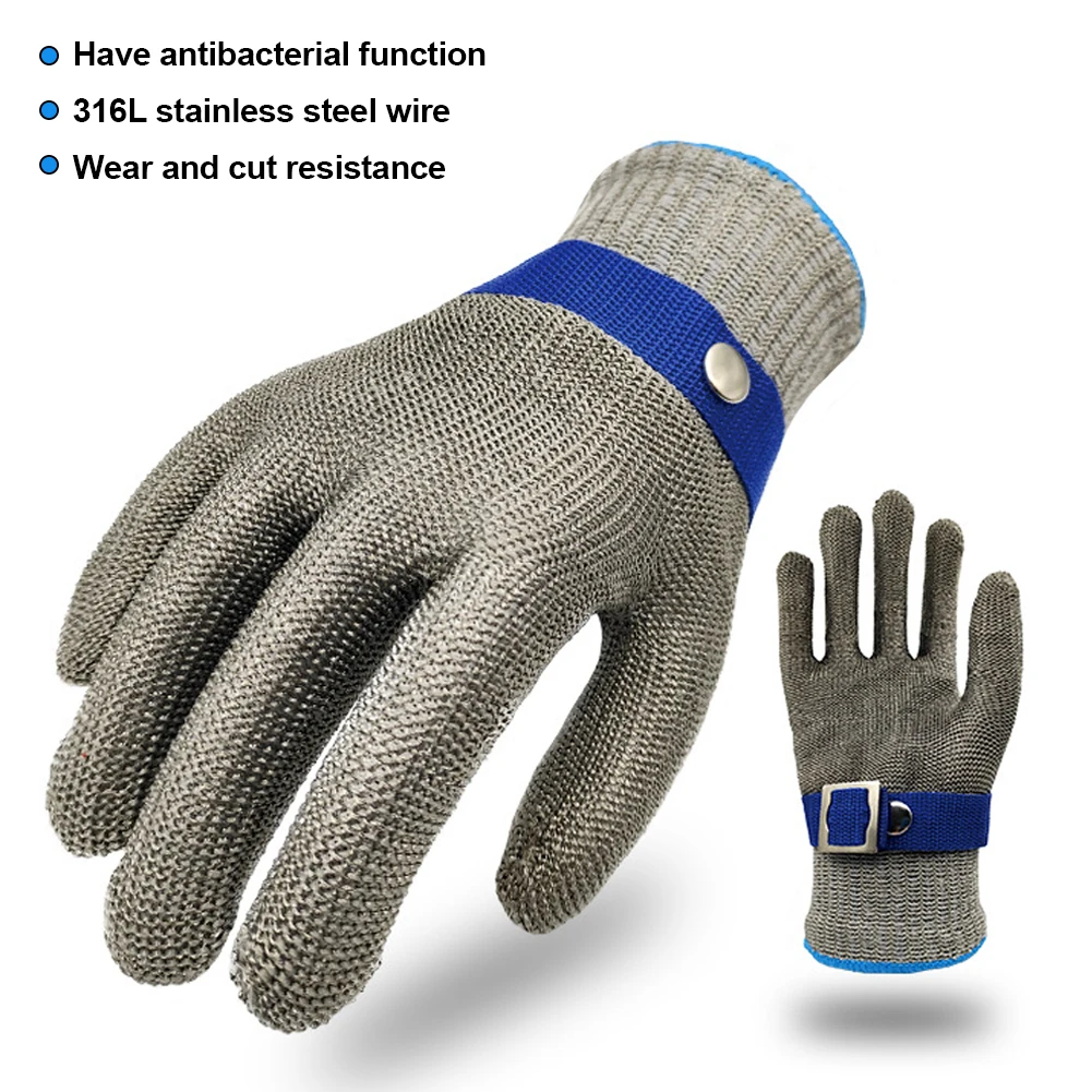 Cut Resistant Glove Stainless Steel Mesh Metal Gloves Working Safety Anti-cut Slaughter Butcher Cutting Fish-killing Iron Glove anti cut gloves protective gloves safety gloves