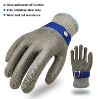 Cut Resistant Glove Stainless Steel Mesh Metal Gloves Working Safety Anti-cut Slaughter Butcher Cutting Fish-killing Iron Glove 1
