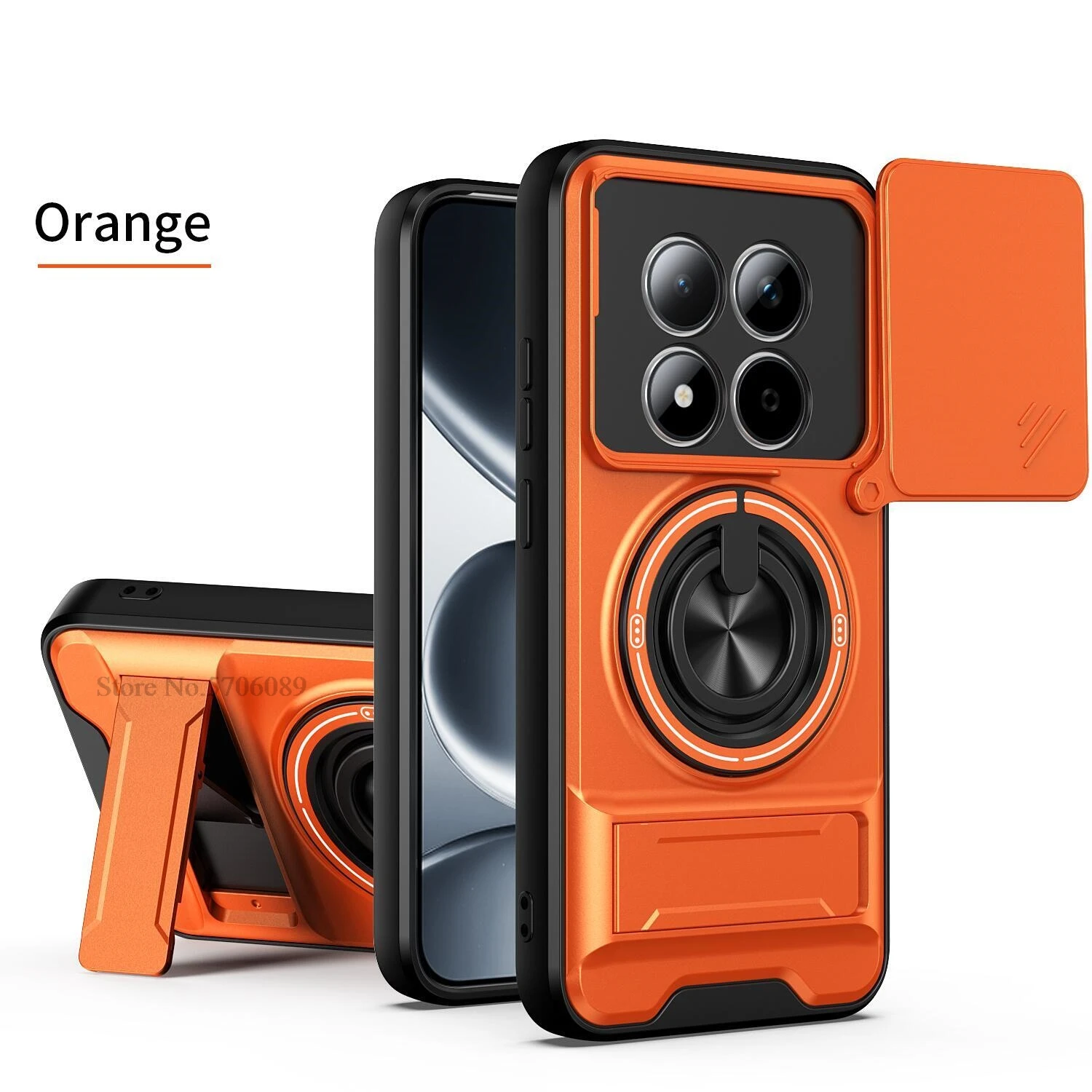 Shockproof Slide Lens Armor Phone Cover - Durable Protective Case with Coque s Etui
