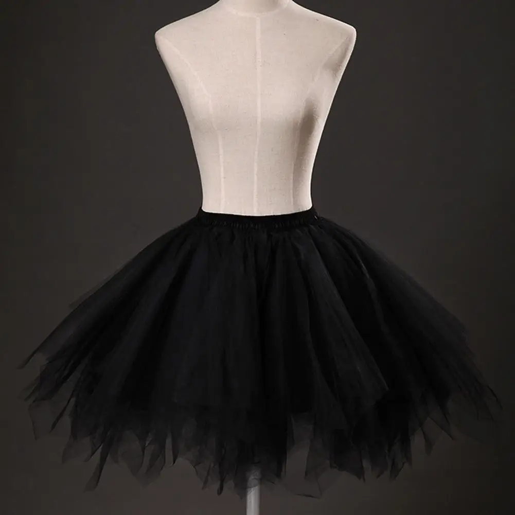 

Женская трапециевидная юбка с широким подолом, однотонная многослойная юбка карамельных цветов с высокой эластичной талией, пышная газовая юбка для танцев и выступлений