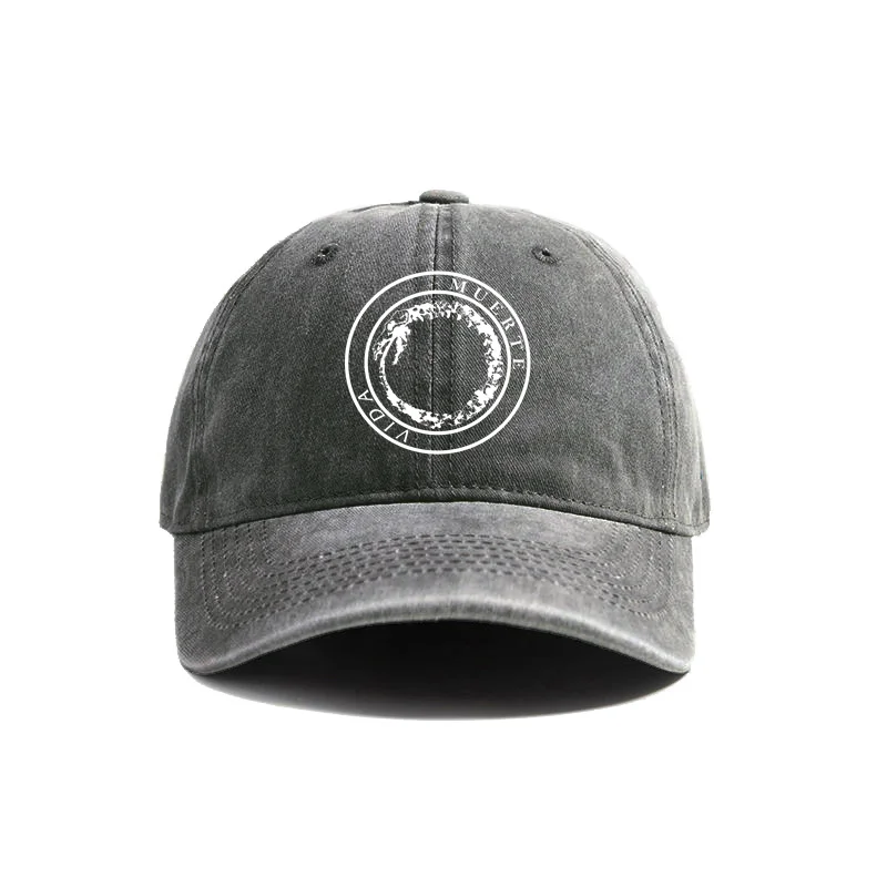 Canserbero Muerte Vida Distressed Baseball Cap Adult Unisex Adjustable Retro Dad Hat Summer Breathable Hats baseball cap baseball caps baseball hats