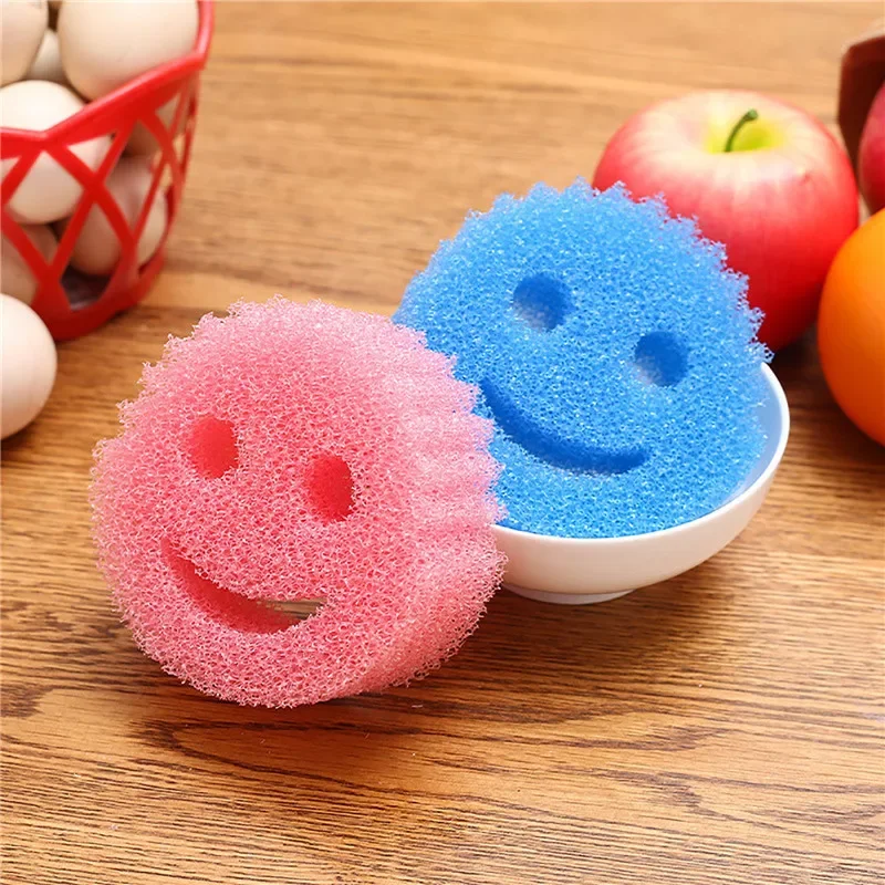 8Pcs Scouring Pad Sponge Useful Things for Kitchen Household Dishwashing Bathroom Cleaning Wipe Strong Miracle Sponges