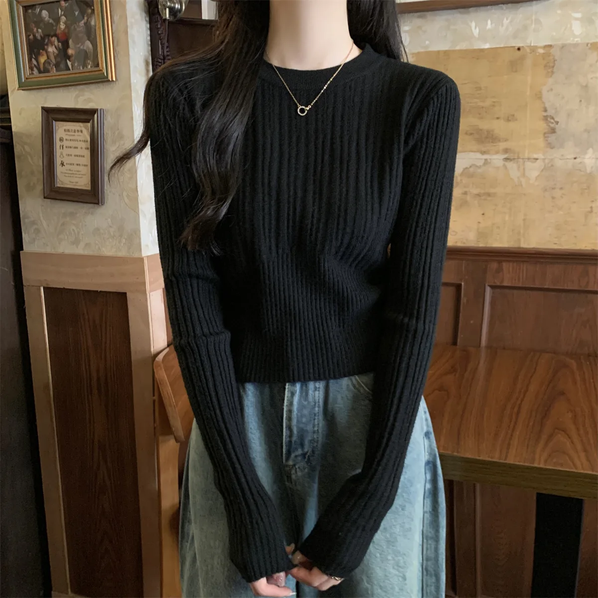 Women Autumn Knitted Sweater Pullover
