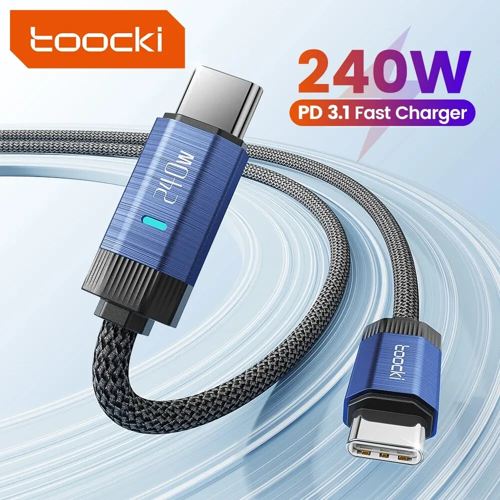 toocki Cavo USB C a USB C da 60 W, flessibile in gel di silice USB C, cavo di ricarica [5 pezzi 1 m + 2 m + 3 m] Type C