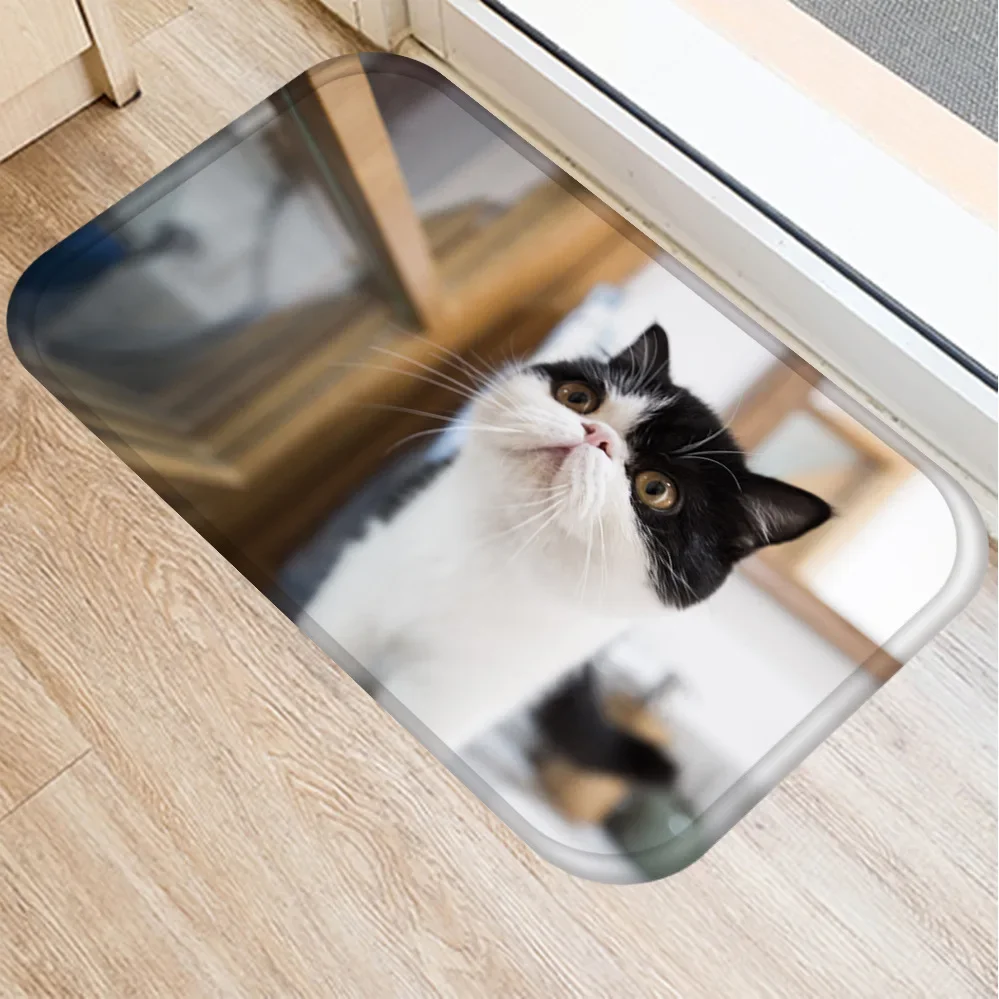 40*60cm Cartoon Bath Mat Bathroom Carpet Water Absorption Cute Cat Bathroom Mat kitchen Floor Toilet Non Slip
