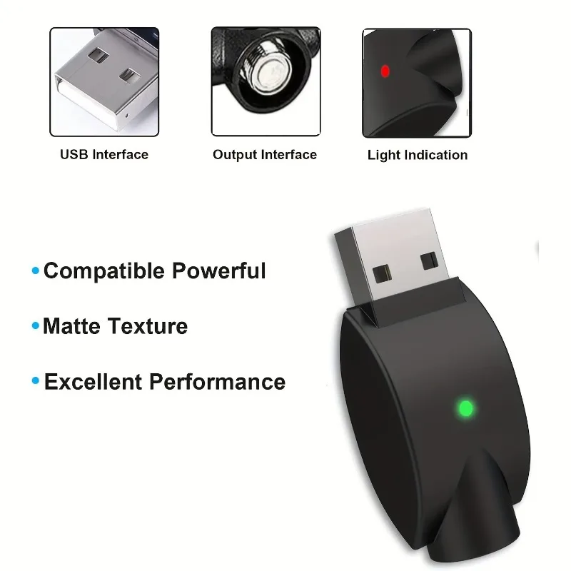 USB Cable Charger, USB Head LED Intelligent Protection, Suitable for Stylus, Soldering Iron Charging use 3PCS
