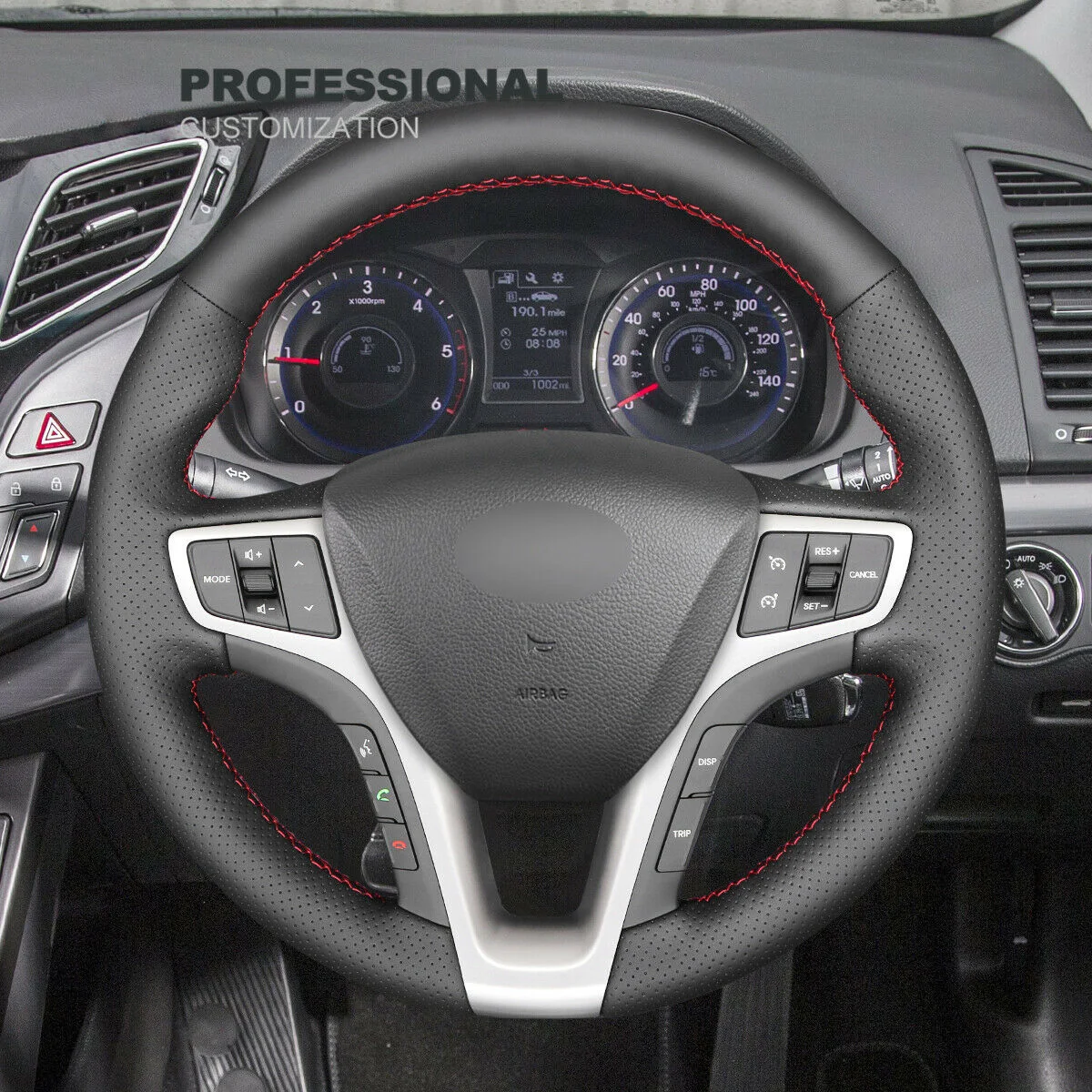 

DIY Black Leather Steering Wheel Cover Warp For Hyundai i40 2011 2012 2013 2014 2015 2016 2017 2018 2019 2020 Car Accessories