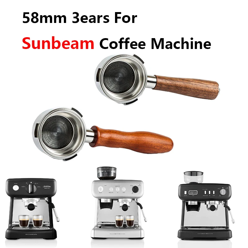 58mm3earsCoffeeBottomlessPortafilterforBrevilleVCF125MiniBaristaSunbeamEM4300EM5300