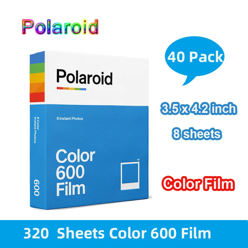 40 Pack Polaroid 600 Color Film White Frame Instant Photo Paper For