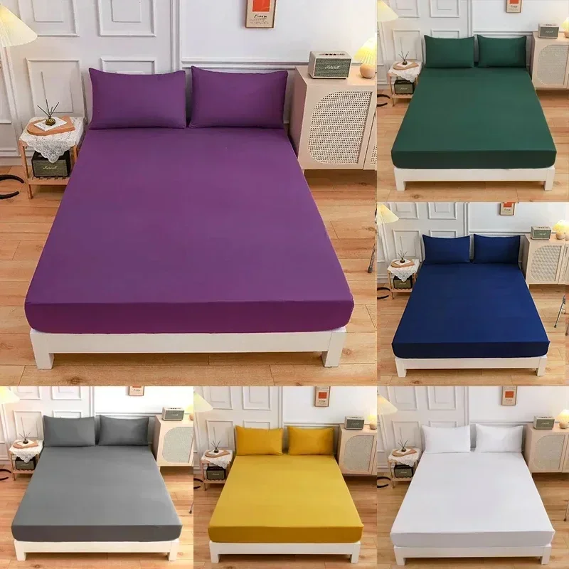 Super Soft Microfiber Mattress Covers Protector Adjustable Bed Fitted Sheets with Elastic Band Single Double King Size colchão 1