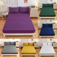 Super Soft Microfiber Mattress Covers Protector Adjustable Bed Fitted Sheets with Elastic Band Single Double King Size colchão 1