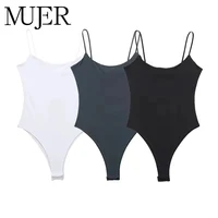 MUJER 2025 body moulant Sexy pour femmes blanc noir dos nu body femmes une pièce combinaisons pour femmes Lingerie Sexy body 1