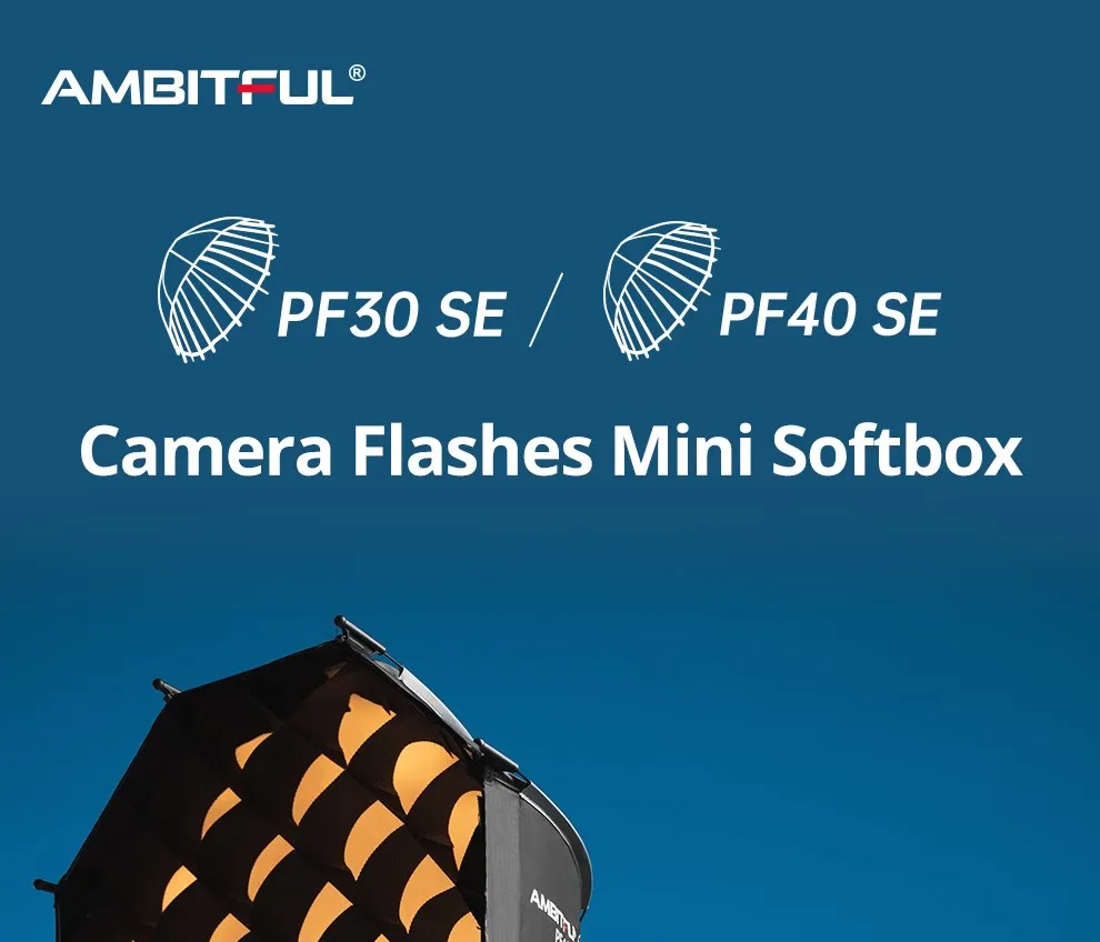 Description Picture 2 of itemAMBITFUL PF30/PF40 30cm /40cm mini Speedlite Portable Octagon Umbrella Softbox + Honeycomb Grid Outdoor Flash SoftBox for V1