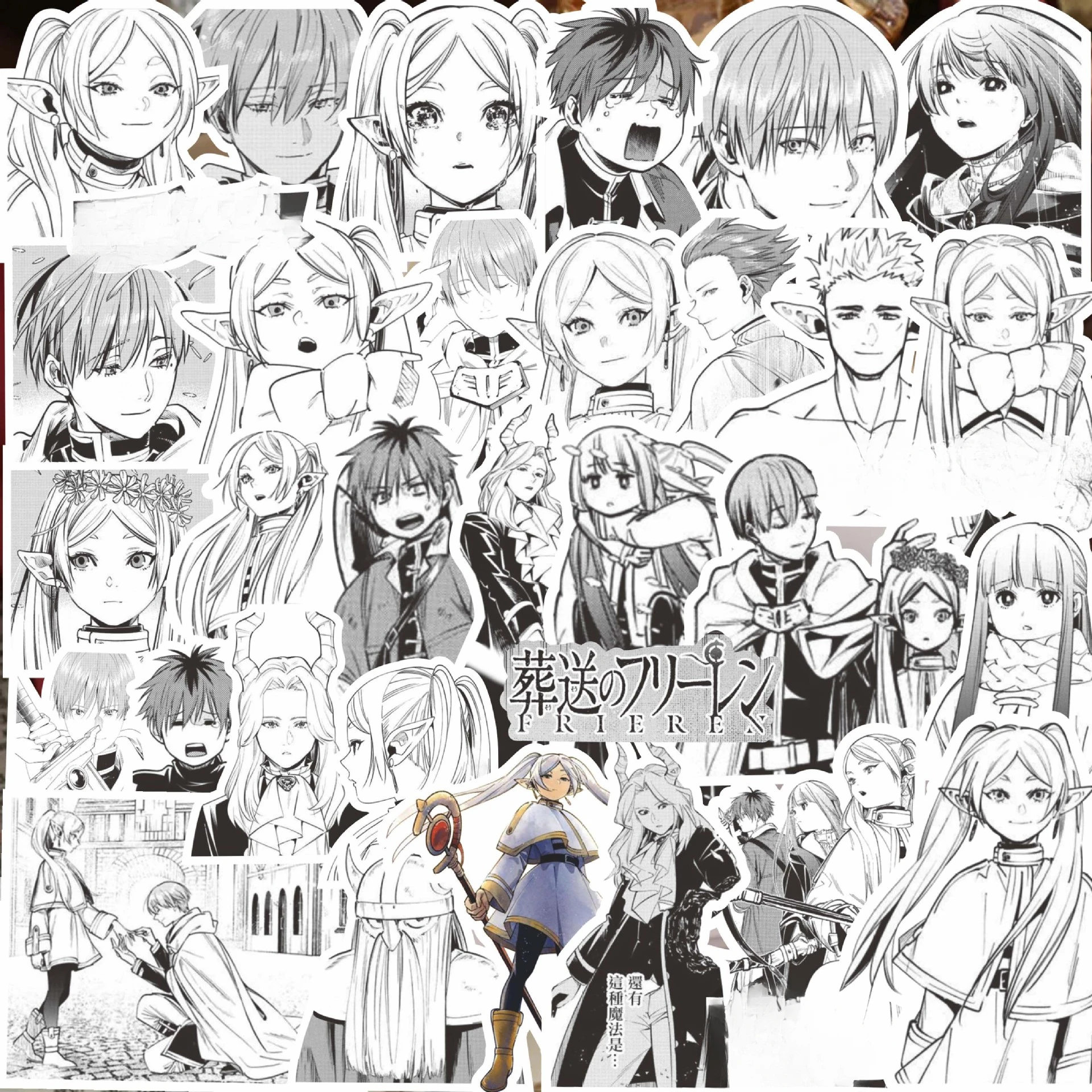 

70 шт. аниме фрирен химмел Мел Клайн черный белый Kawaii стикер для канцелярских товаров функциональные школьные принадлежности анимационные производные