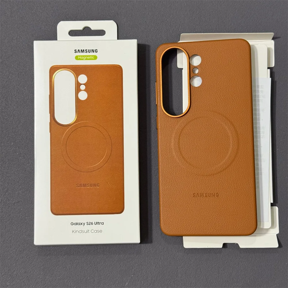 Leather Magnetic Phone Case with Magsafe Wireless Charging Compatibility