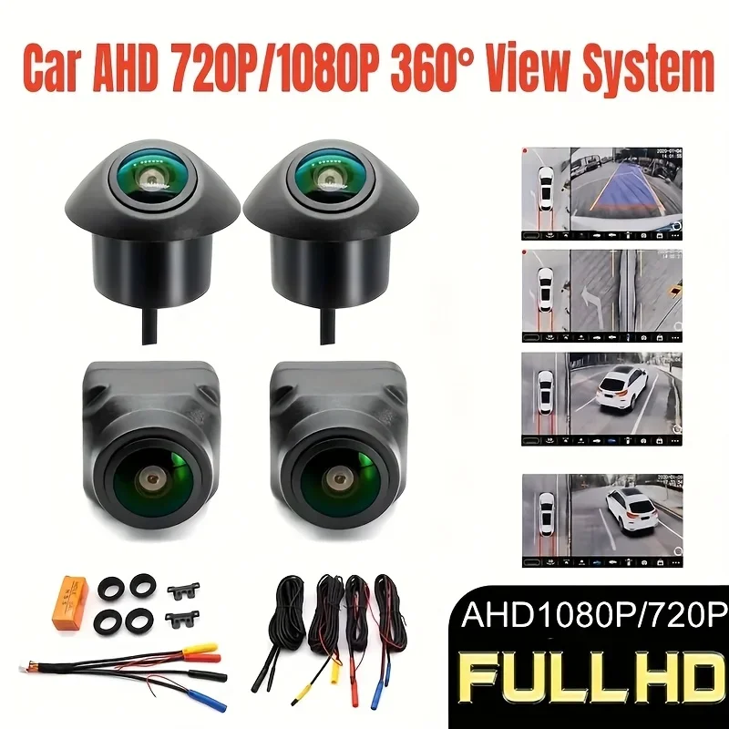 Queender 360° Surround Bird View Car Camera Panoramic Left Right Front ...
