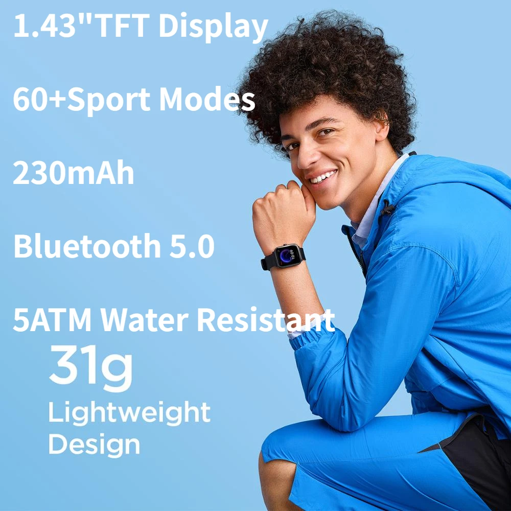Amazfit Bip U Ʈ ġ SpO2 5ATM   5.0  ͸ ۷ι  95NEW  SmartWatch