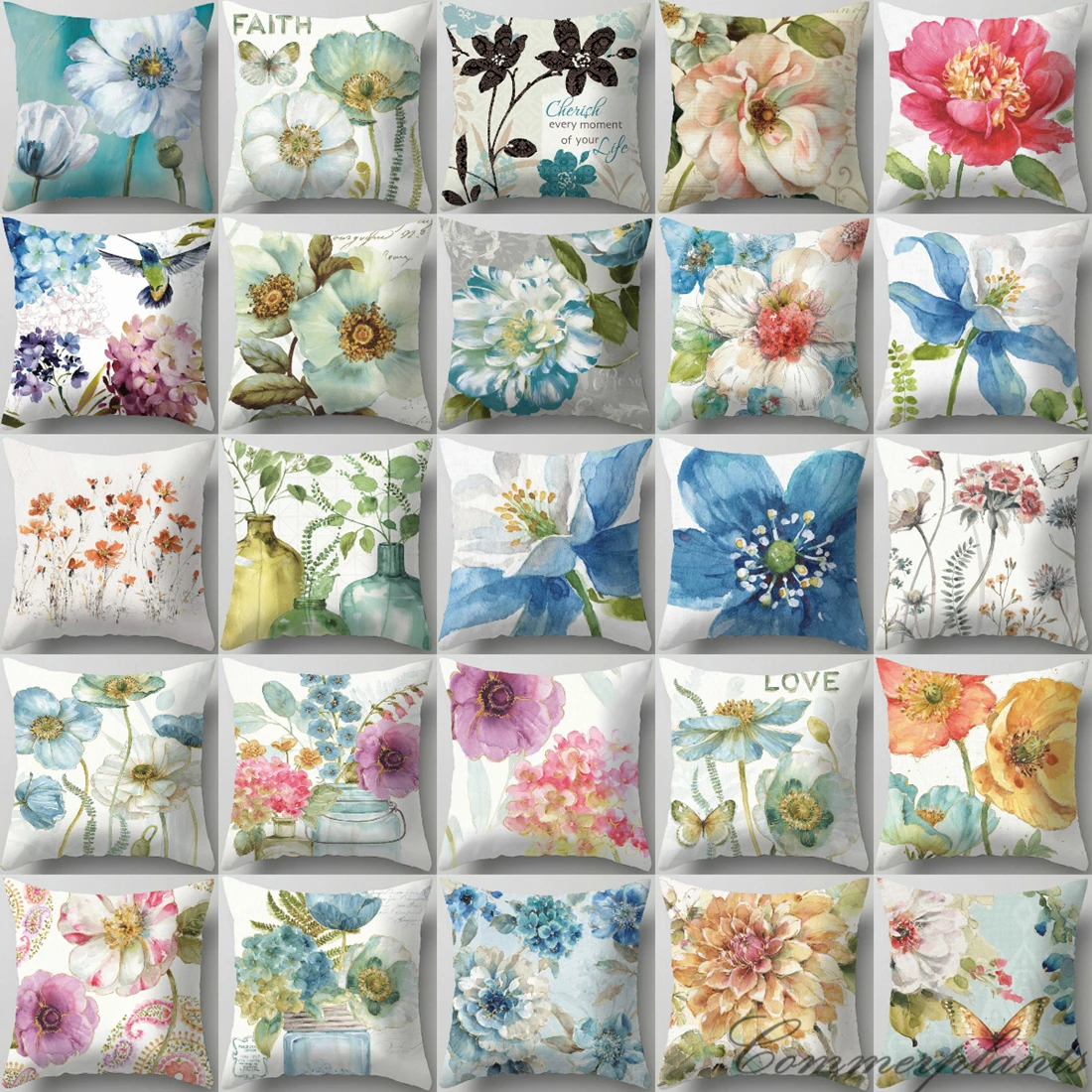 

Customizable Beautiful Botanical Butterfly Print Collection Polyester Pillowcase Home Decor Party Lathe Bedding Set