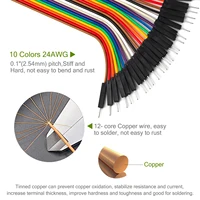 40-120Pcs 10cm 20cm 30cm Dupont Cable Line Jumper Wire Kit Male Female 24AWG Copper Long Ribbon Connector Set for DIY Breadboard - Image 2