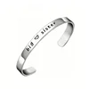 Silver Color Big Middle Litter Sister Cuff Bracelet Stainless Steel Engraved Bangles Family Friendship Jewelry Gifts 2