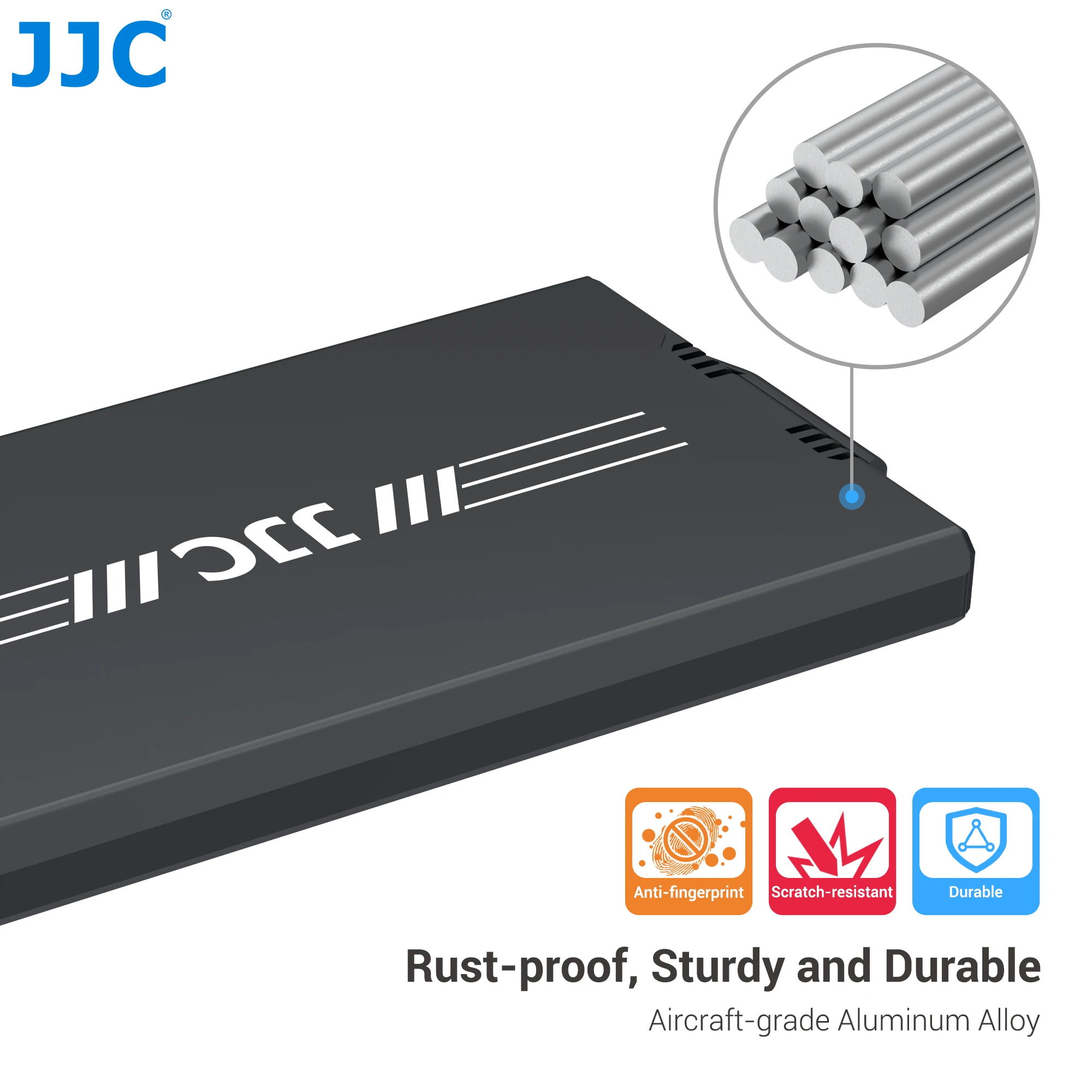 Jjc-estojo para Cartão sd Suporte para Cartão Micro tf Caixa de Memória de Metal Portátil Caixa para sd Mais 12 Micro sd Mais Cartões Nano Sim nm - Imagem 2