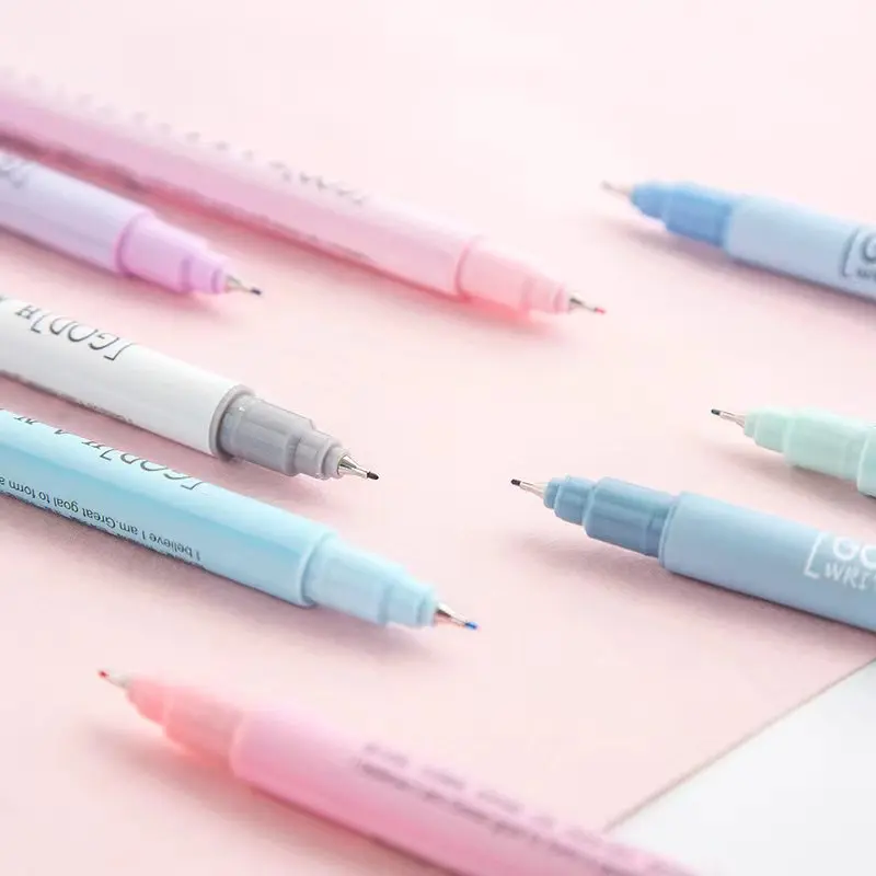 엑스트라 파인 포인트 컬러 펜, 수성 저널 플래너, 파인라이너 젤 펜, 일기장 노트 쓰기, 8 가지 색상, 0.4mm