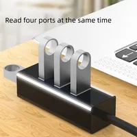 Portable 4-Port USB 3.0 Hub High Speed USB Cable Divider Charger Extension Cables USB Splitter Adapter OTG For Phone PC 30/120cm 2