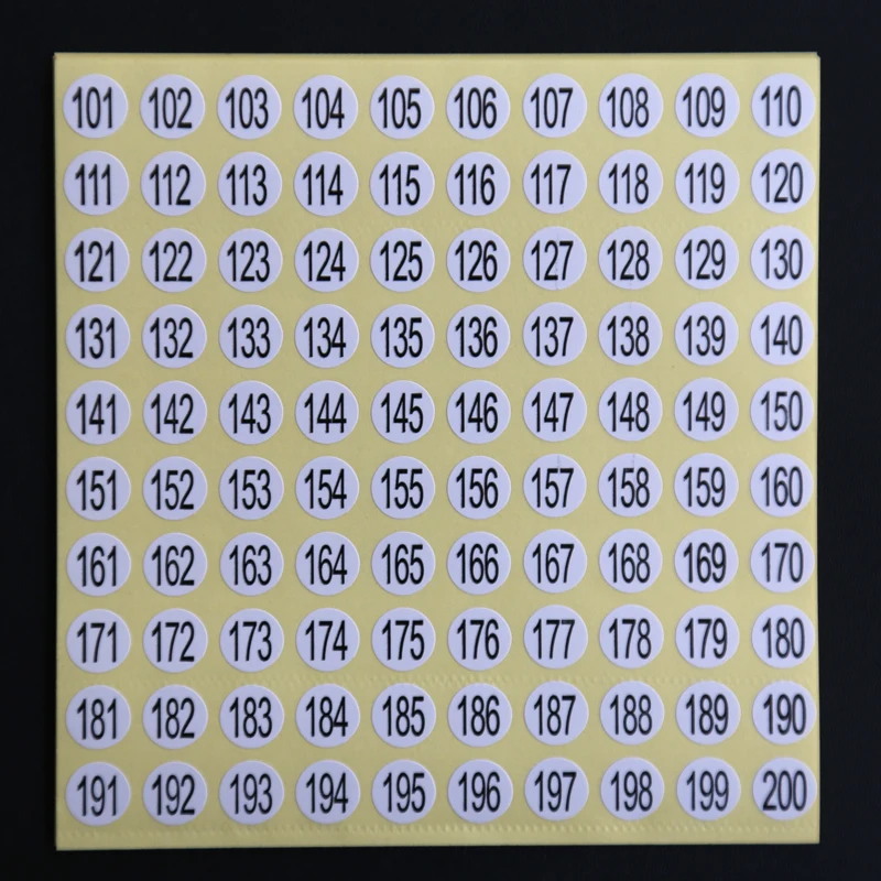 1-500 Number Sticker Label For Nail Polish Color Gel Varnish Marking Numbering Digital Label Manicure Tool 10MM Tag Sticker Nail Art Tools