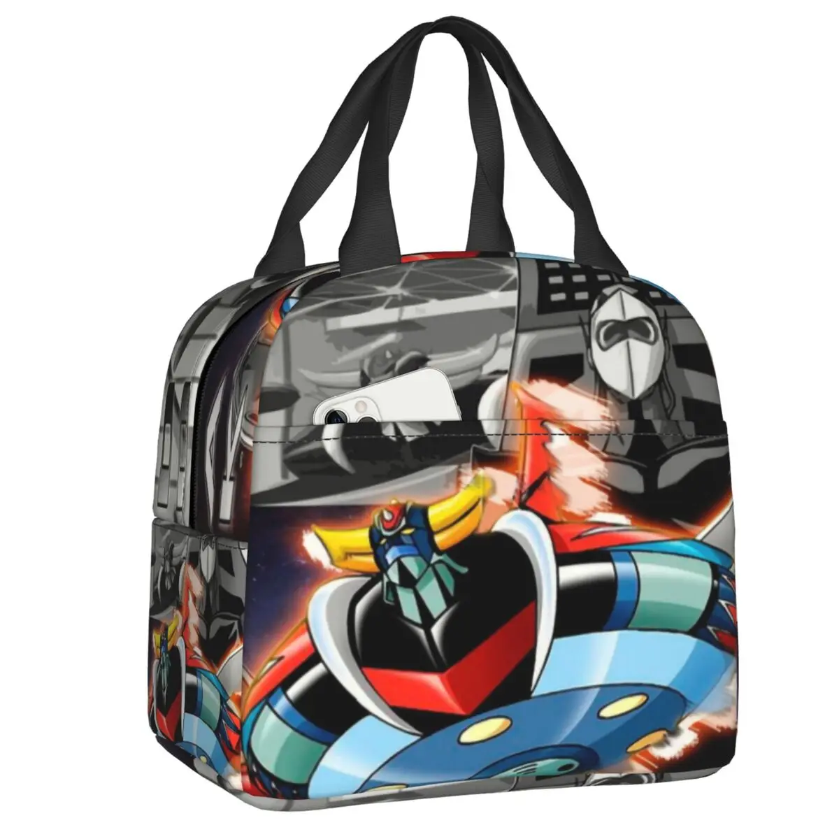 

Goldrake Goldorak Anime Mazinger Z Thermal Insulated Lunch Bag UFO Robot Grendizer Lunch Container for School Storage Food Box