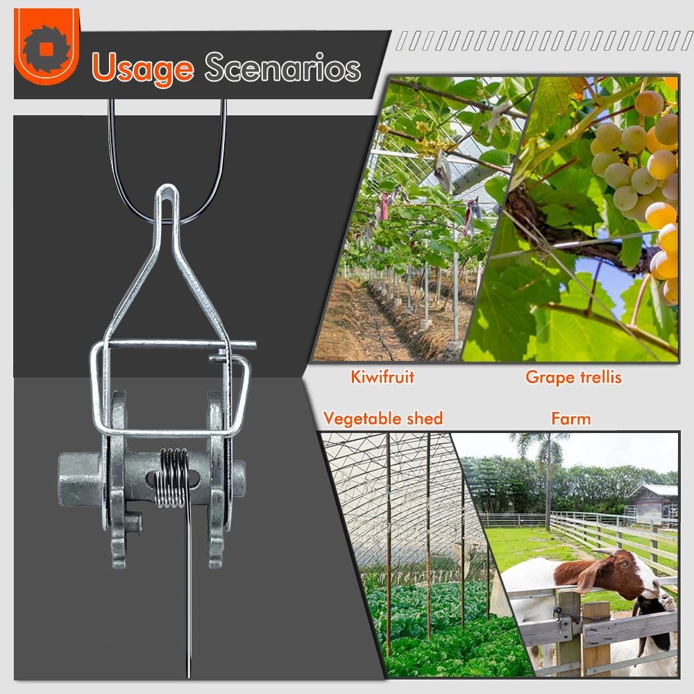 In-Line Wire Tightener Ratchet Style Wire Strainer For Electric Fencing Garden House Animal Sheep Deer Poultry Wire Tensioner 5
