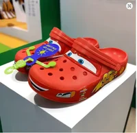 Sandales pour enfants voitures de bande dessinée chaussures de grotte pour enfants dessin animé EVA respirant garçons et filles chaussures de plage en plein air antidérapantes 1