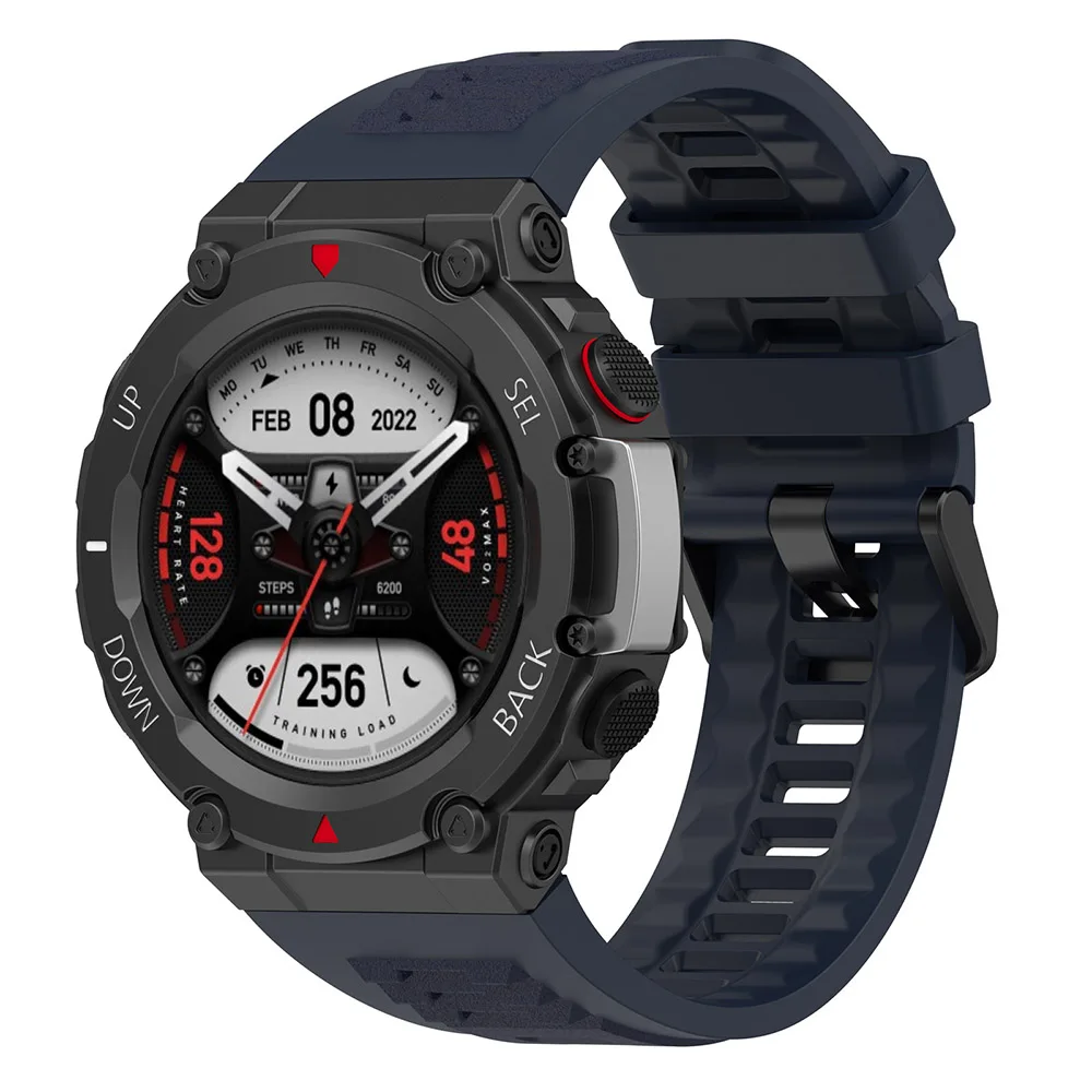 Amazfit T-Rex 2 시계 밴드 용 블루 T rex 2 스트랩 시계 밴드 Amazfit T Rex 2 Smartwatch 교체 용 실리콘 액세서리