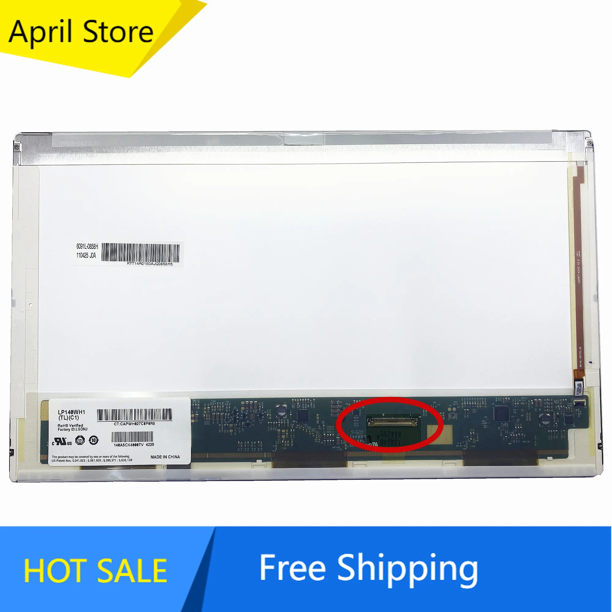 

LP140WH1-TLC1 LP140WH1 TLC1 ЖК-экран для ноутбука 1366*768 LVDS, 40-контактный правый интерфейс