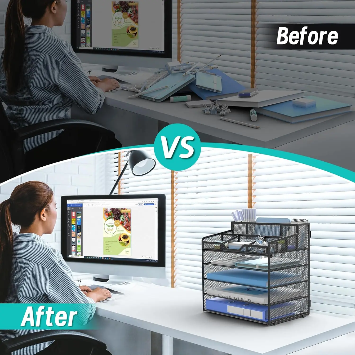 5-Tier Mesh Desk Organizer 3