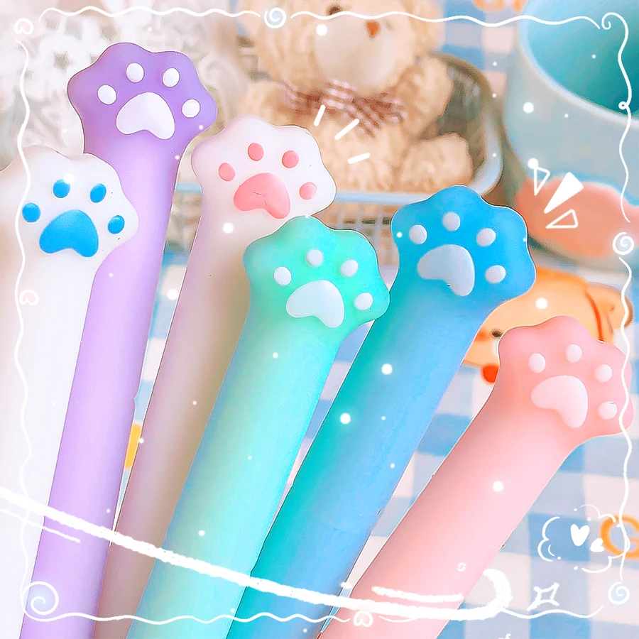 school acsesories cute cat paw ink pen back to school supplies high quality fountain pen Writing Pens office kawaii Stationery