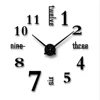 Modern Design Large Wall Clock 3D DIY Clocks Acrylic Mirror Stickers Living Room Home Decor Horloge 2