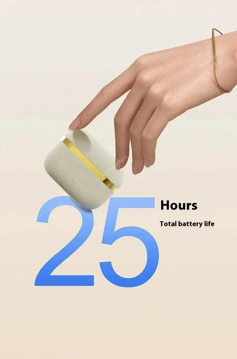 In-ear Bluetooth Earbuds With Leather Texture And Touch Control_voghion.com