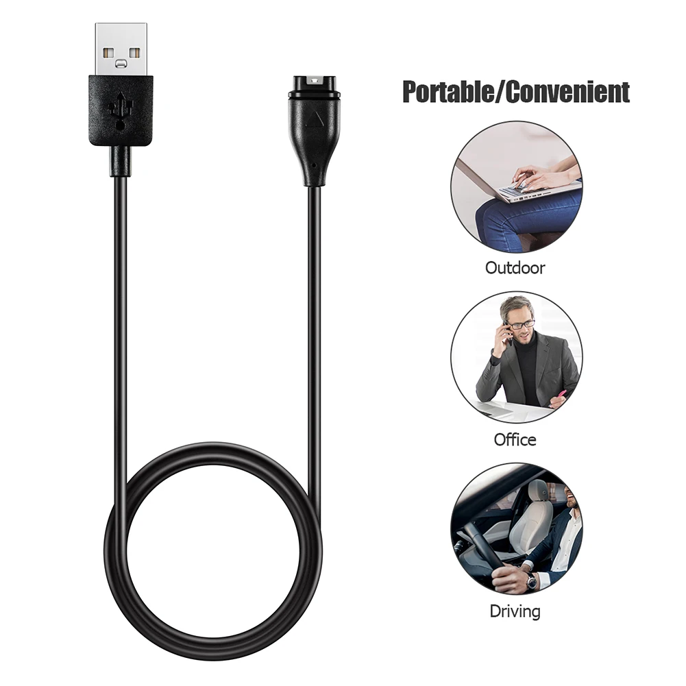 USB Charging Cable Data Cord Charger for Garmin Instinct