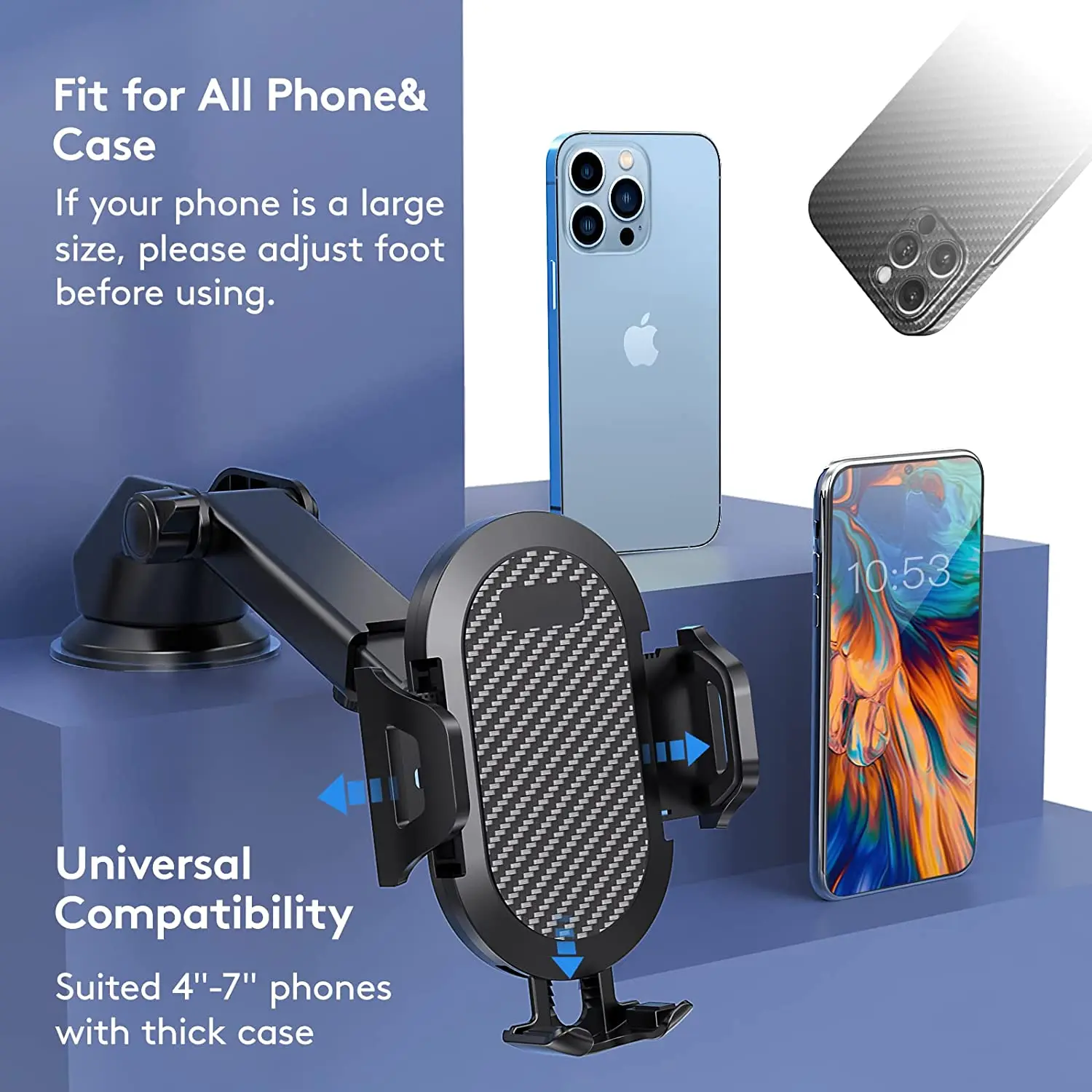 BCYCFY Car Phone Holder 360° Windshield Mobile Cell Support Smartphone  Universal Mount Stand For iPhone 12 11 7 8 Samsung Huawei