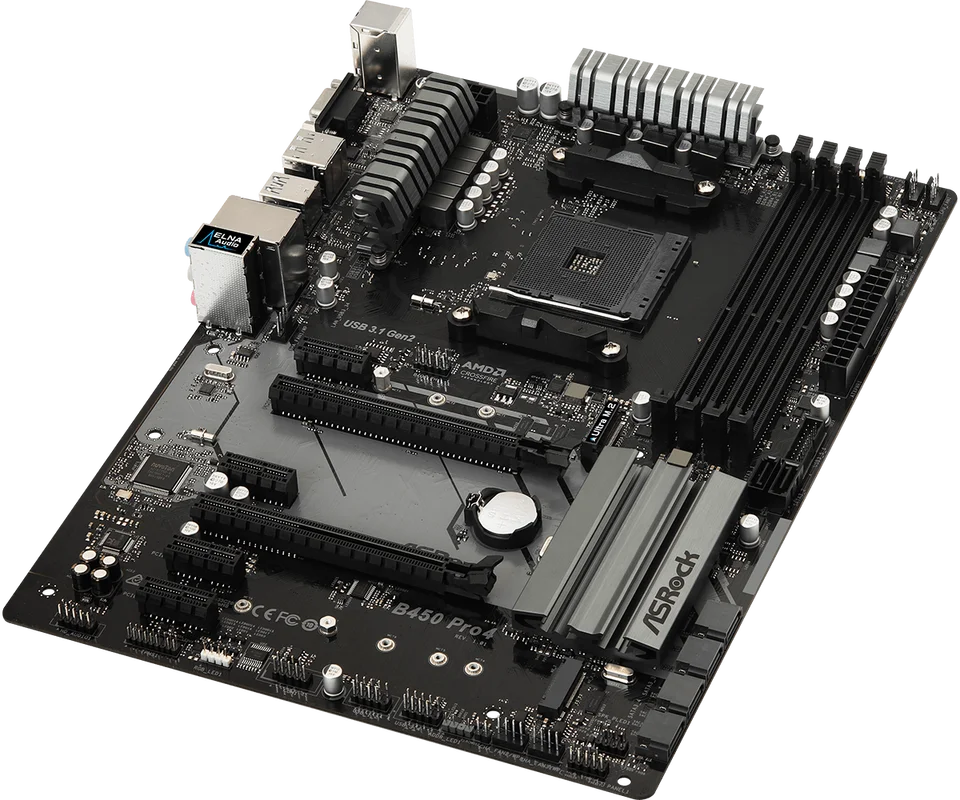 ASRock B450 Motherboard B450 PRO4 Motherboard Supports Ryzen