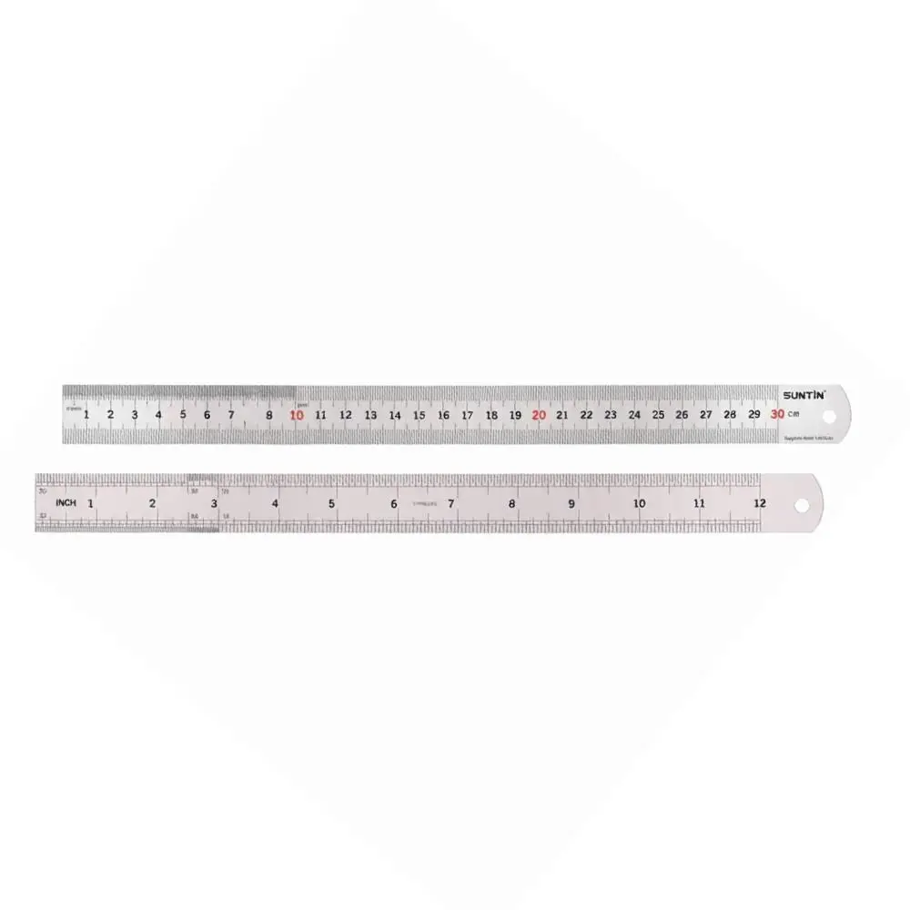 50cm 스테인레스 스틸 자 두께 5mm 고온 담금질 강철 자 실버 굽힘 방지 자