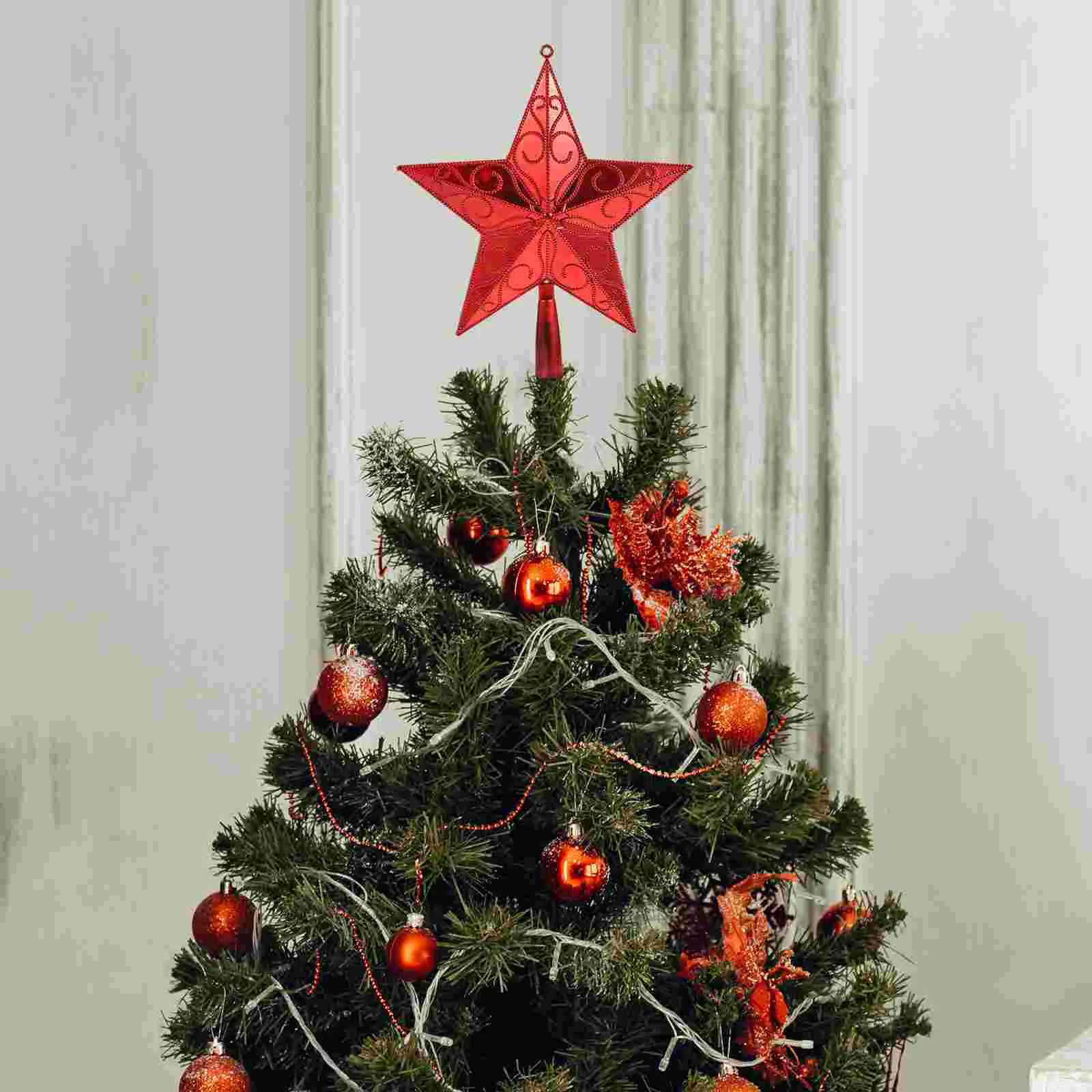 

Christmas Tree Top Star Treetop Pentagram Decoration for Supplies Five-pointed Xmas