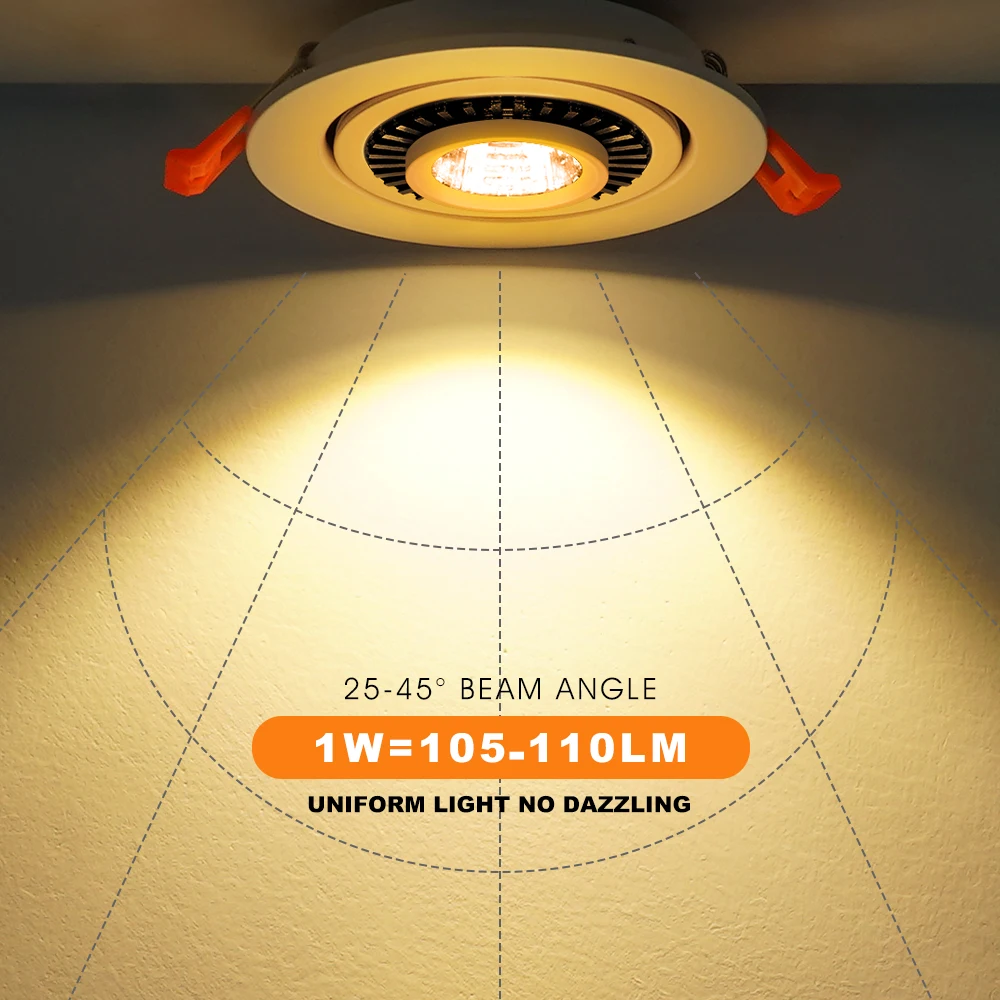 [DBF]360 Rotatable Angle LED Recessed Downlight 5