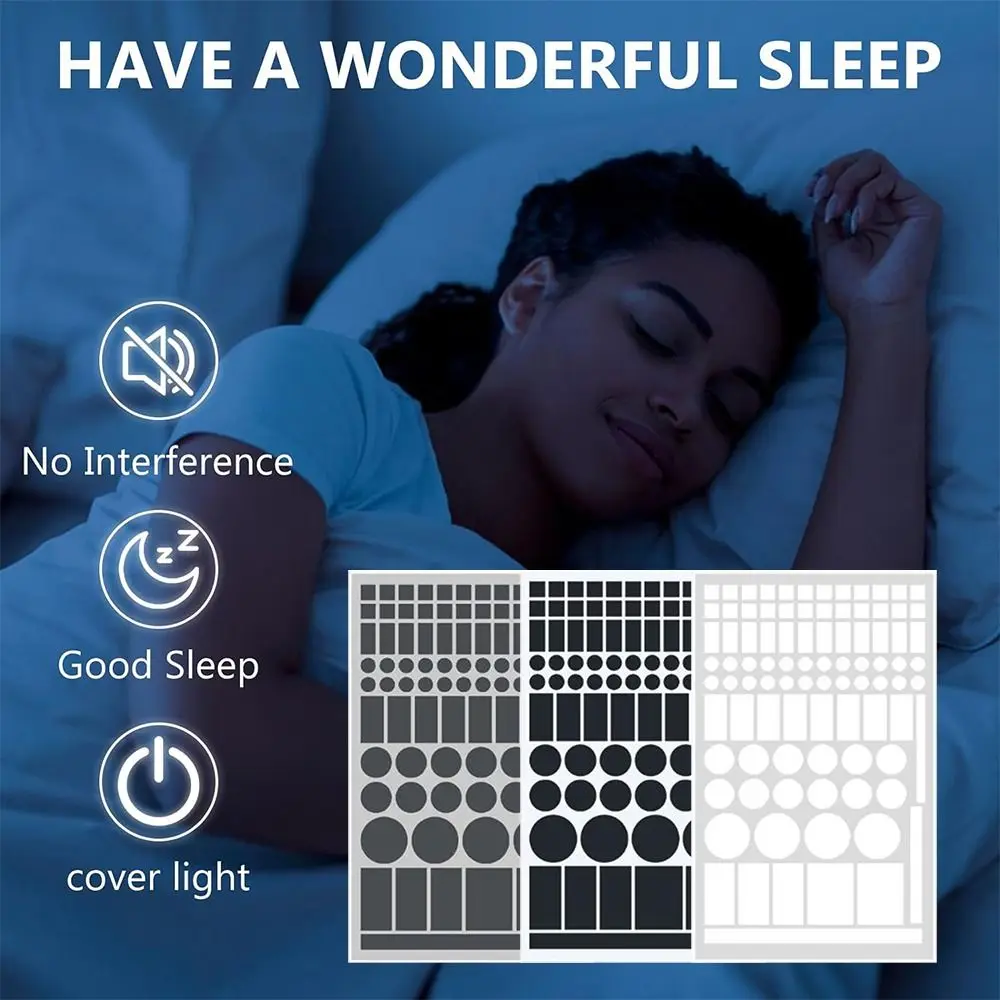 Led covers block light Dimming stickers Black color Easy to use Blackout stickers Great adhesion strength Shading Avoid glare